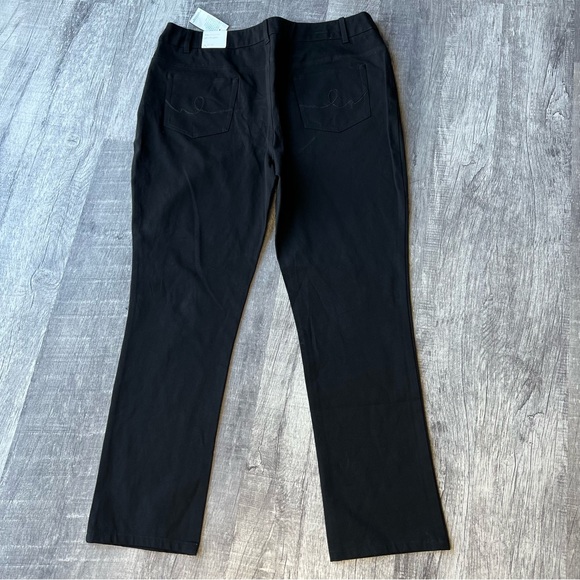 The Sophie by Eric Woman's Pants Slim Fit Black Hardware Stretch Size 16 - Picture 2 of 8
